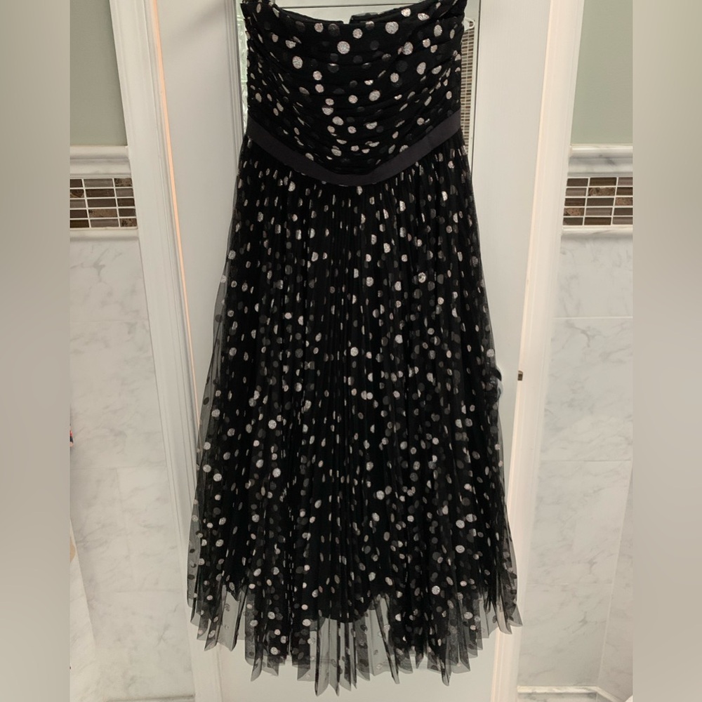 J Crew Black and White Polka Dot Skirt, size 8